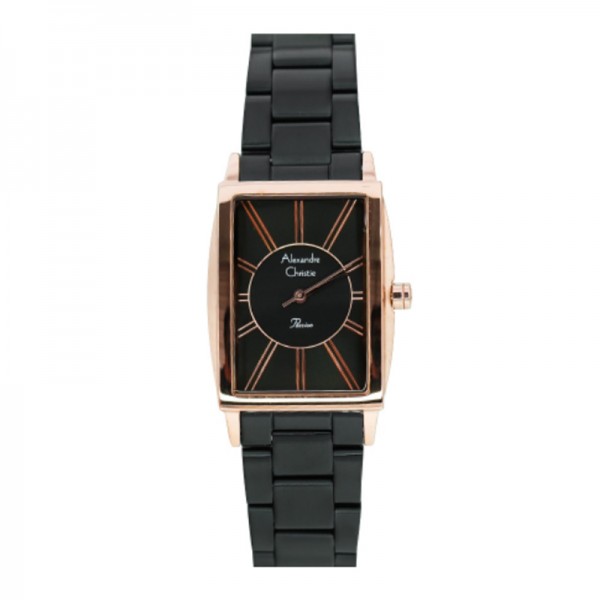 Alexandre Christie AC 2986 Rosegold Black Steel LHBBRBA